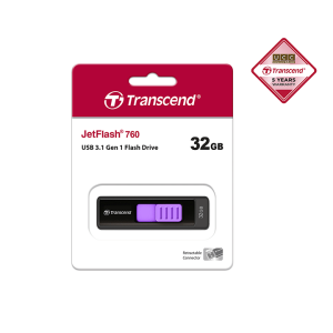 Transcend 32GB JetFlash 760 USB 3.1 Gen 1 Pen Drive Black